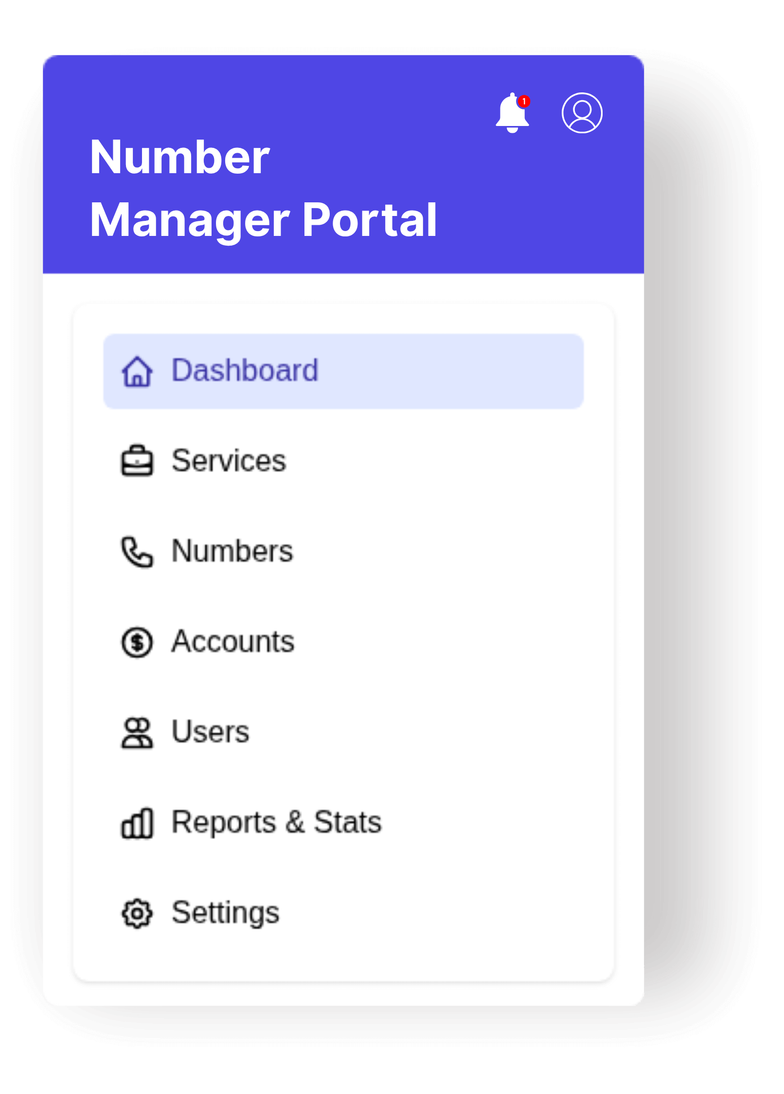 telcode dashboard number manager platform